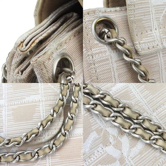 Chanel Shoulder Bag New Travel Line Nylon Pink Beige Pink Beige Silver Hardware - Picture 6 of 9